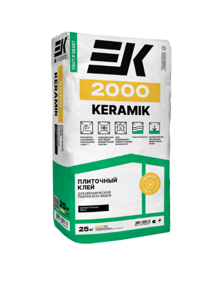 Клей для керамической плитки EK 2000 Keramik (25кг)