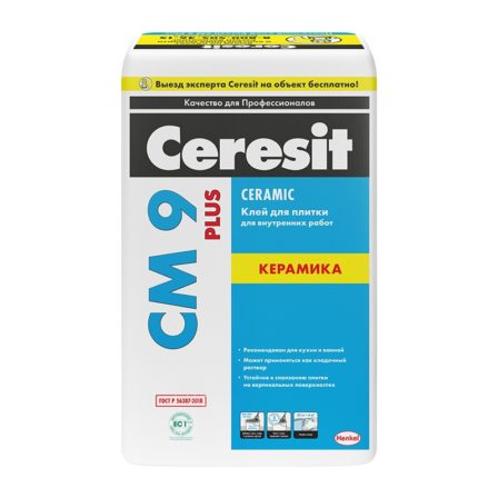 Клей Ceresit CM 9 для плитки для внутренних работ (25кг)