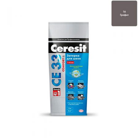 Затирка Ceresit CE 33 Comfort - Графит (2кг)