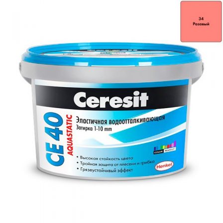 Затирка Ceresit CE 40 Aquastatic - Розовый (2кг)